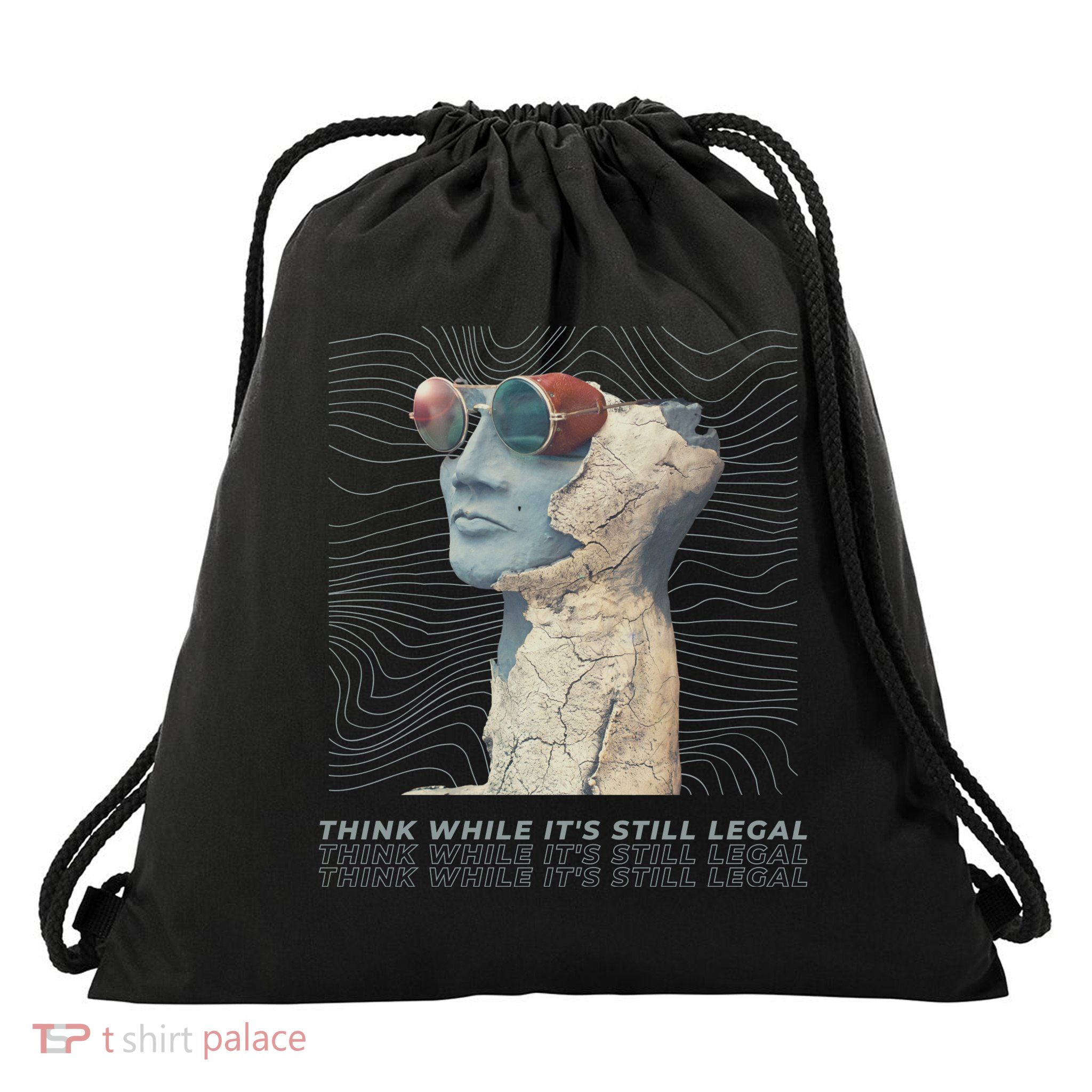 Think While It's Still Legal Anti Woke Cancel Culture Drawstring Bag