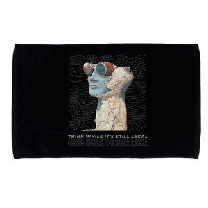 Think While It's Still Legal Anti Woke Cancel Culture Microfiber Hand Towel