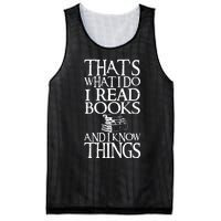 Thats What I Do I Read Books And I Know Things Mesh Reversible Basketball Jersey Tank