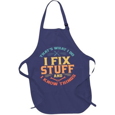 That's What I Do I Fix Stuff And I Know Things Vintage Funny Apron