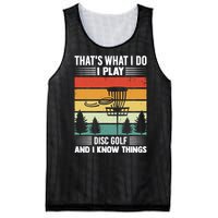 That's What I Do I Play Disc Golf And I Know Things Sport Gift Mesh Reversible Basketball Jersey Tank