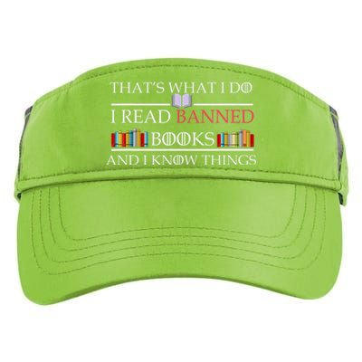 That's What I Do I Read Banned Books and I Know Things Adult Drive Performance Visor