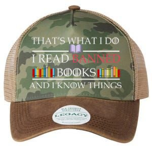 That's What I Do I Read Banned Books and I Know Things Legacy Tie Dye Trucker Hat