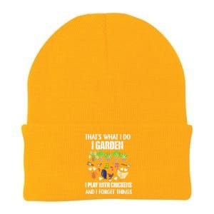 Thats What I Do I Garden I Play With Chickens Forget Things Knit Cap Winter Beanie