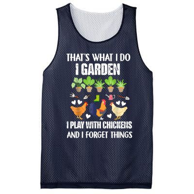 Thats What I Do I Garden I Play With Chickens Forget Things Mesh Reversible Basketball Jersey Tank