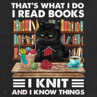 That What I Do I Read Books I Knit A Funny Cat Knitting Gift Cool Comfort Performance Bucket Hat