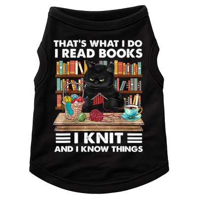 That What I Do I Read Books I Knit A Funny Cat Knitting Gift Doggie Tank