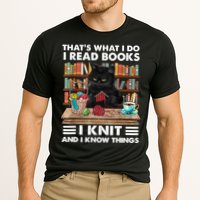 That What I Do I Read Books I Knit A Funny Cat Knitting Gift Cooling Performance Crew T-Shirt