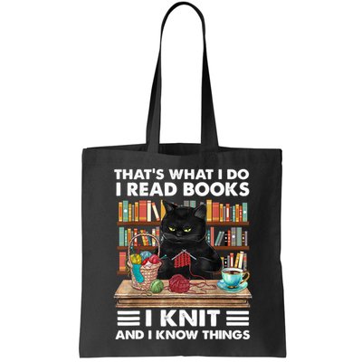 That What I Do I Read Books I Knit A Funny Cat Knitting Gift Bag