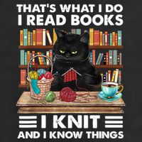 That What I Do I Read Books I Knit A Funny Cat Knitting Gift Hat