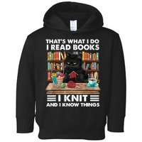 That What I Do I Read Books I Knit A Funny Cat Knitting Gift Toddler Hoodie