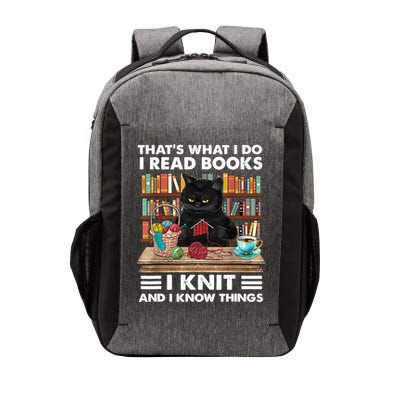 That What I Do I Read Books I Knit A Funny Cat Knitting Gift Vector Backpack