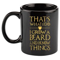 Thats What I Do I Grow A Beard And I Know Things 11oz C Handle Ceramic Mug
