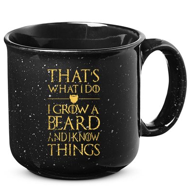 Thats What I Do I Grow A Beard And I Know Things 15oz Campfire Ceramic Mug