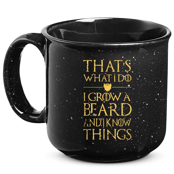 Thats What I Do I Grow A Beard And I Know Things 15oz Campfire Ceramic Mug