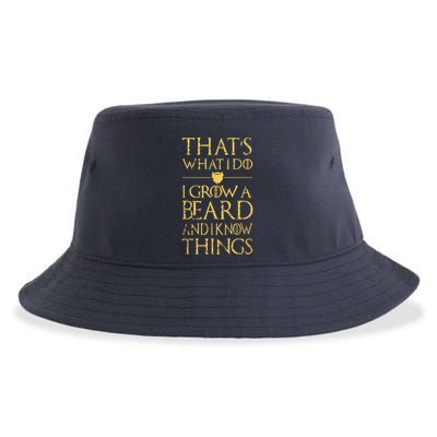 Thats What I Do I Grow A Beard And I Know Things Sustainable Bucket Hat