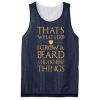 Thats What I Do I Grow A Beard And I Know Things Mesh Reversible Basketball Jersey Tank