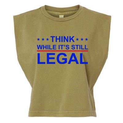 Think While It's Still Legal Constitutional Rights Garment-Dyed Women's Muscle Tee