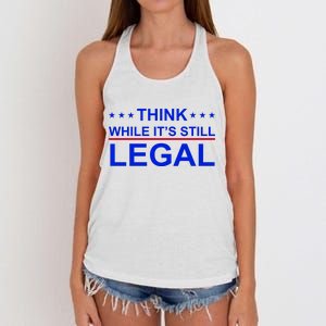 Think While It's Still Legal Constitutional Rights Women's Knotted Racerback Tank