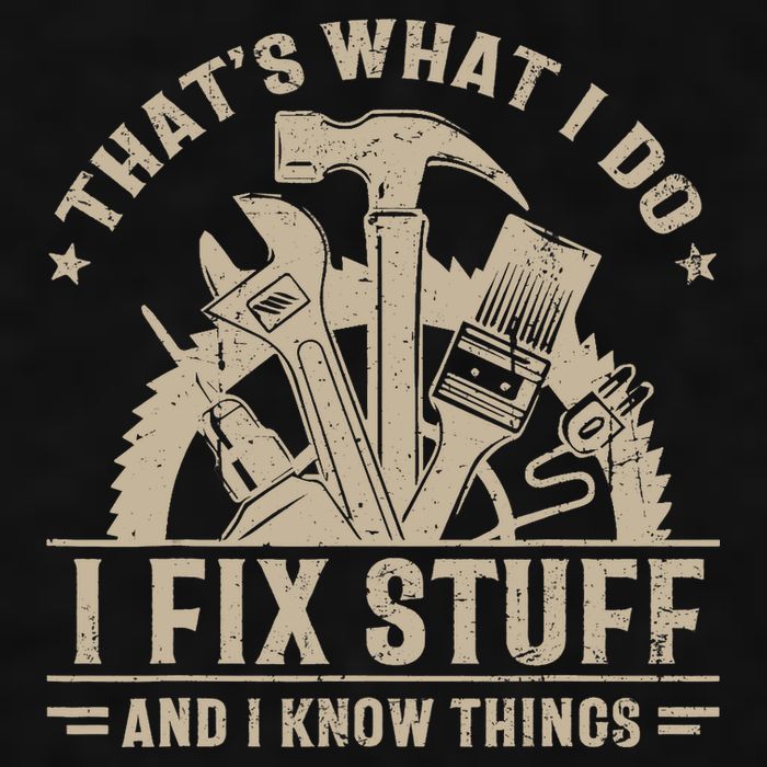 That's What I Do I Fix Stuff And I Know Things Funny Saying Ladies PosiCharge Tri-Blend Wicking Tank
