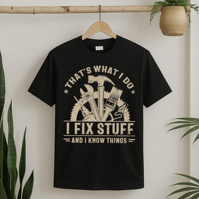 That's What I Do I Fix Stuff And I Know Things Funny Saying T-Shirt