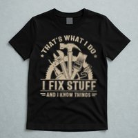 That's What I Do I Fix Stuff And I Know Things Funny Saying T-Shirt