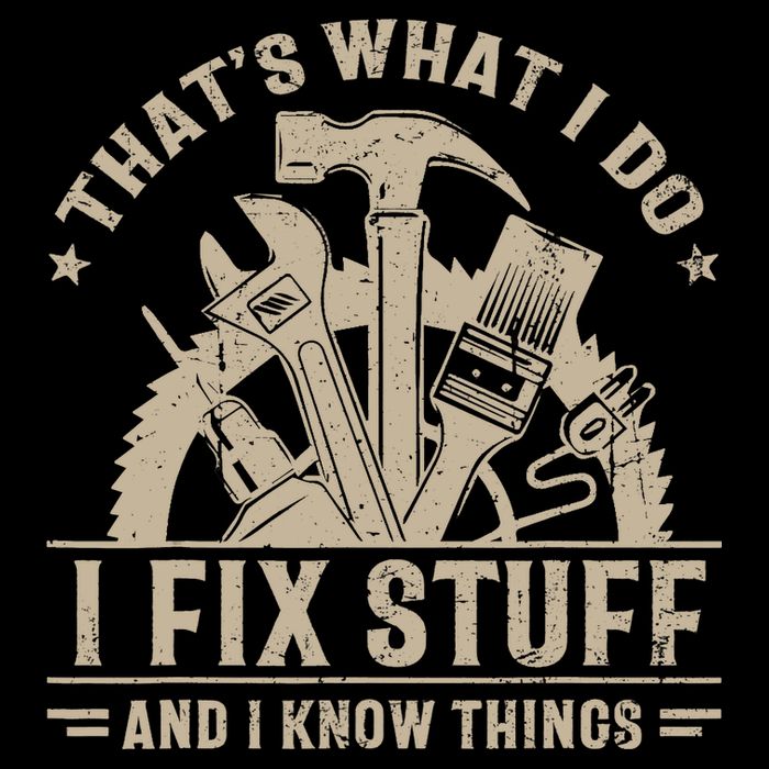 That's What I Do I Fix Stuff And I Know Things Funny Saying 7-Panel Snapback Hat