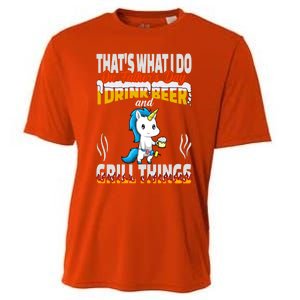 Thats What I Do I Beer And Grill Things Fathers Day Gift Cooling Performance Crew T-Shirt