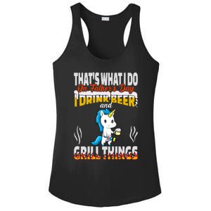 Thats What I Do I Beer And Grill Things Fathers Day Gift Ladies PosiCharge Competitor Racerback Tank