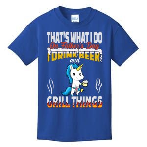 Thats What I Do I Beer And Grill Things Fathers Day Gift Kids T-Shirt