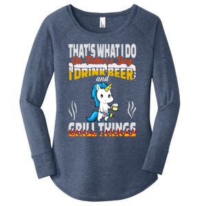 Thats What I Do I Beer And Grill Things Fathers Day Gift Women's Perfect Tri Tunic Long Sleeve Shirt