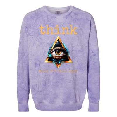 Think While ItS Still Legal Anti Woke Conservative Colorblast Crewneck Sweatshirt