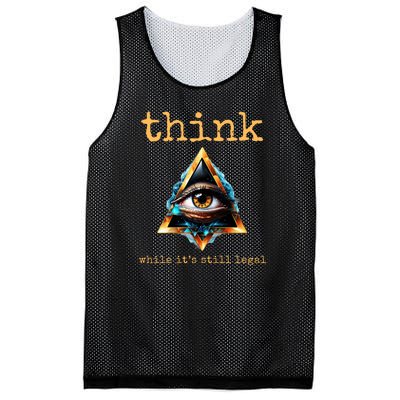 Think While ItS Still Legal Anti Woke Conservative Mesh Reversible Basketball Jersey Tank