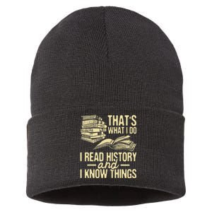 That's What I Do I Read Books And I Know Things Reading Sustainable Knit Beanie