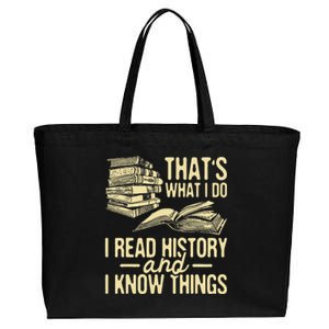 That's What I Do I Read Books And I Know Things Reading Cotton Canvas Jumbo Tote