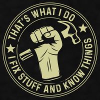 That's What I Do I Fix Stuff And I Know Things Handy Gift Ladies PosiCharge Tri-Blend Wicking Tank
