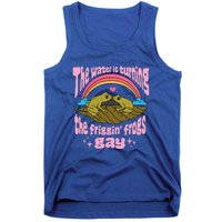 The Water Is Turning The Friggin Frogs Gay Frog Bi Pride Tank Top