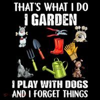Thats What I Do I Garden I Play With Dogs And I Forget Pom Pom 12in Knit Beanie