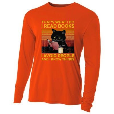 That's What I Do I Read Books I Avoid People I Know Things Cooling Performance Long Sleeve Crew