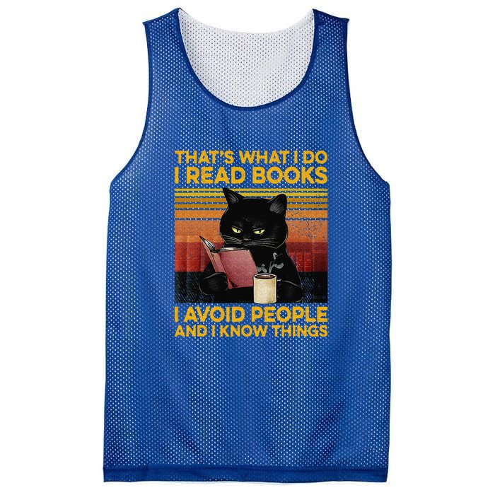 That's What I Do I Read Books I Avoid People I Know Things Mesh Reversible Basketball Jersey Tank