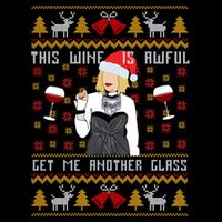 This Wine Is Awful Get Me Another Glass Ugly Christmas Cool Gift 7-Panel Snapback Hat