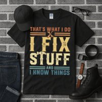 That's What I Do I Fix Stuff And I Know Things Retro Vintage Tall T-Shirt
