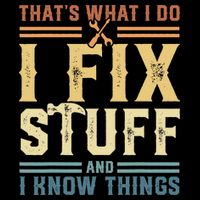 That's What I Do I Fix Stuff And I Know Things Retro Vintage Backpack