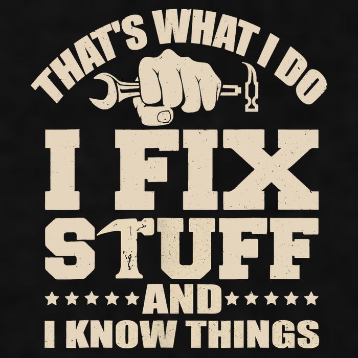 That's What I Do I Fix Stuff And I Know Things Funny Saying Ladies PosiCharge Tri-Blend Wicking Tank