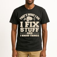 That's What I Do I Fix Stuff And I Know Things Funny Saying Tall T-Shirt
