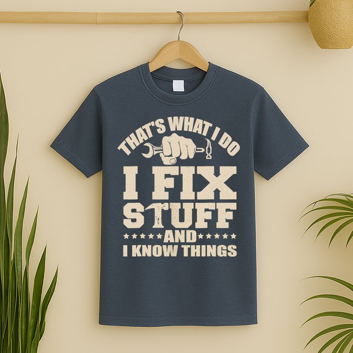 That's What I Do I Fix Stuff And I Know Things Funny Saying T-Shirt