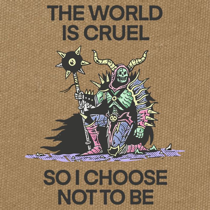The World Is Cruel So I Choose Not To Be Cotton Canvas Backpack