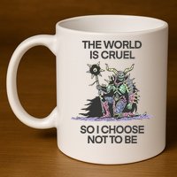 The World Is Cruel So I Choose Not To Be 11oz C Handle Ceramic Mug