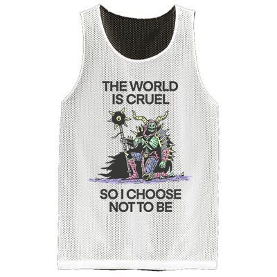 The World Is Cruel So I Choose Not To Be Mesh Reversible Basketball Jersey Tank