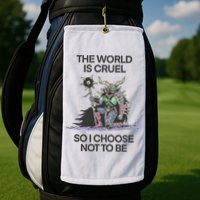 The World Is Cruel So I Choose Not To Be Golf Towel